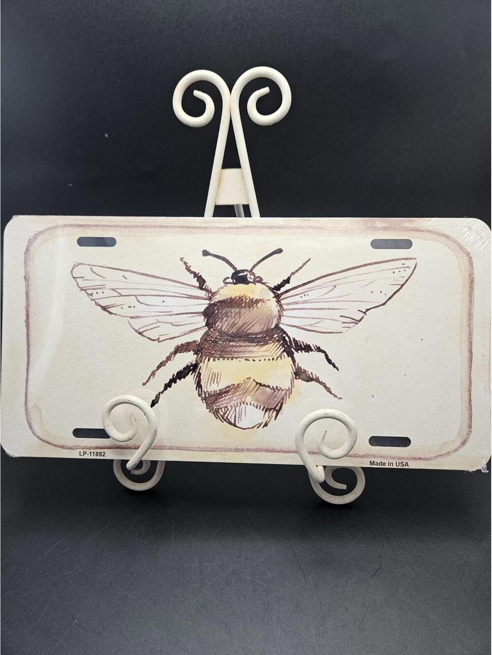 New Honey Bee Design License Plate